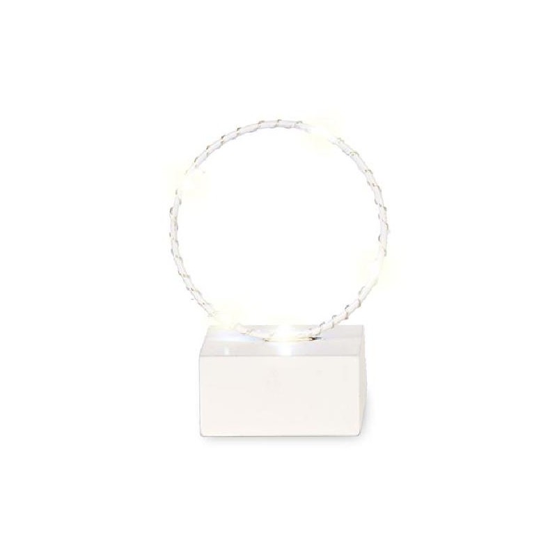 ---CERCHIO BIANCO C/LED d8h11,5cm [TONO28944-00.jpg]