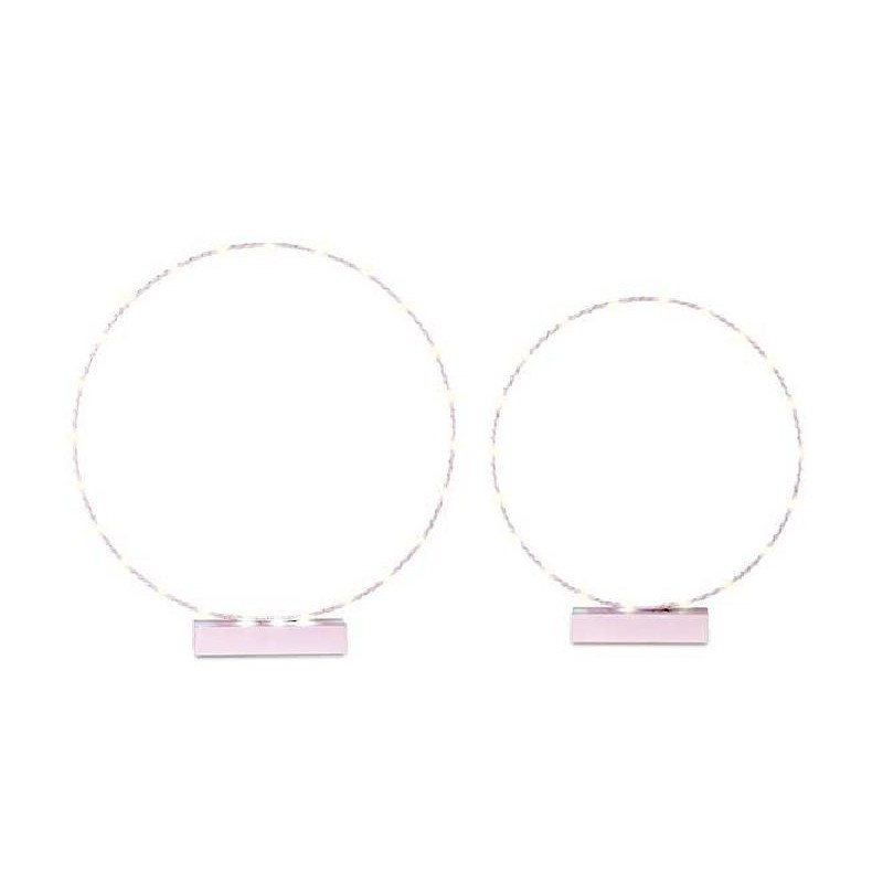 SET 2 CERCHI ROSA C/LED d45h50-d55h60 [TONO28949-00.jpg]