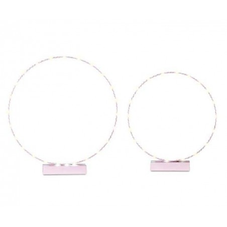SET 2 CERCHI ROSA C/LED d45h50-d55h60 [TONO28949-00.jpg]
