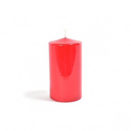 CANDELA MOCCOLO ROSSO LUCIDO h10cm d.5cm [0711021-00.jpg]