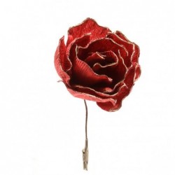 ROSA C/PINZA ROSSO PROFILO ORO d.15cm [9011233-00.jpg]