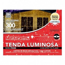 TENDA 300 LUCI LED BIANCO CALDO C/FLASH INTERNO/ESTERNO,PROLUNGABILE A CORRENTE [9901028-00.jpg]