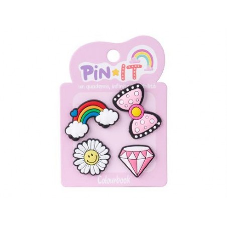 SET PIN-IT 4pz CUTE&RAINBOWS ColBOOK [COL24821-00.jpg]
