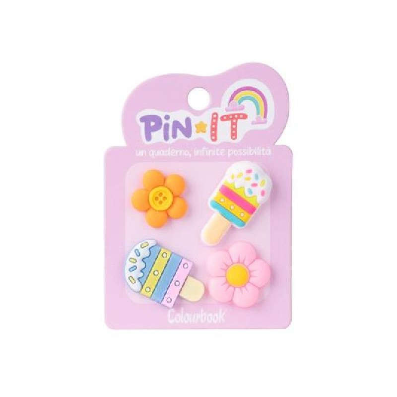 SET PIN-IT 4pz SWEETIES LOVE ColBOOK [COL24814-00.jpg]
