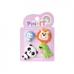 SET PIN-IT 4pz CUTIE ANIMALS ColBOOK [COL24812-00.jpg]