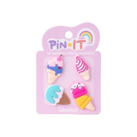 SET PIN-IT 4pz ICE CREAM ColBOOK [COL24810-00.jpg]