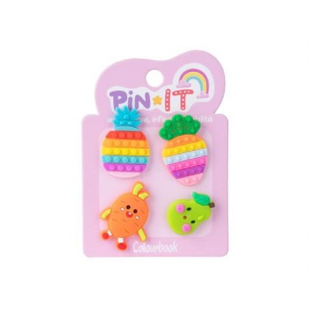 SET PIN-IT 4pz TROPICAL FOOD ColBOOK [COL24811-00.jpg]