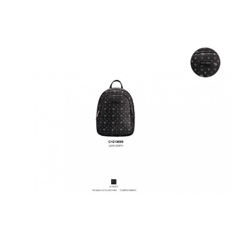 ZAINO DAVID JONES cm24x11h35 BLACK [21069BLACK-00.jpg]