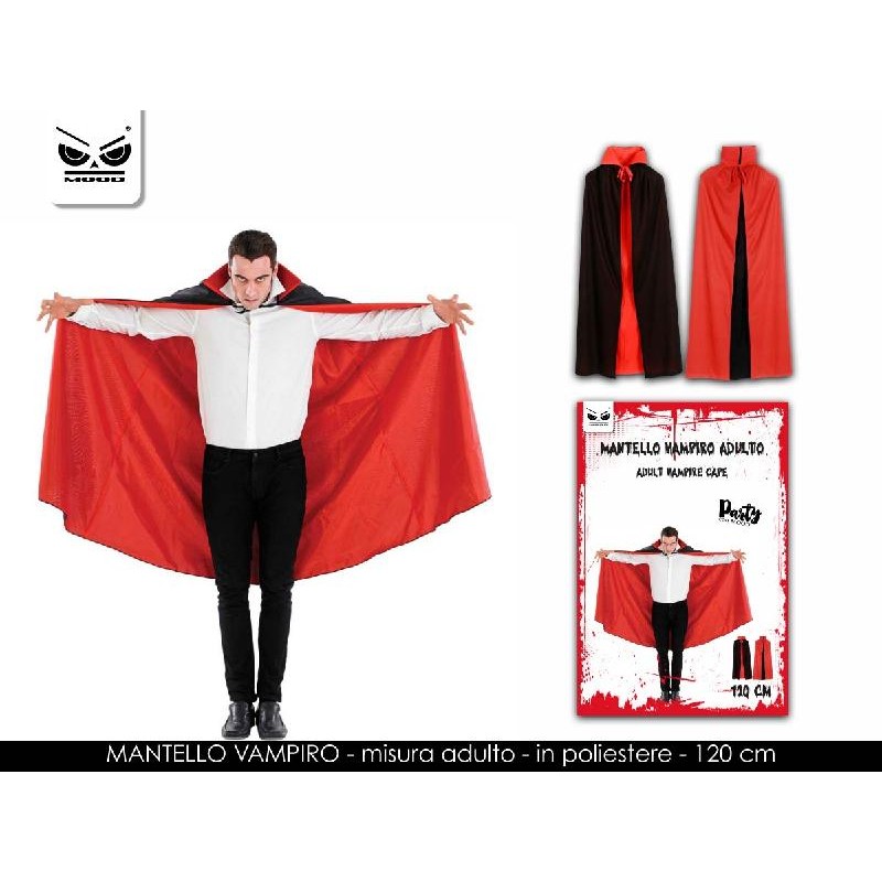 MANTELLO DOUBLE FACE ROSSO/NERO ADULTO [9040107-00.jpg]