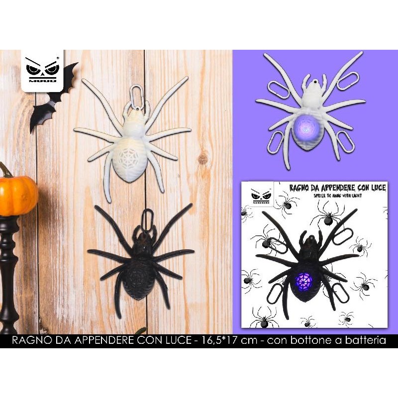 RAGNO CON LUCE APPENDIBILE 17cm [9040118-00.jpg]