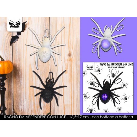RAGNO CON LUCE APPENDIBILE 17cm [9040118-00.jpg]