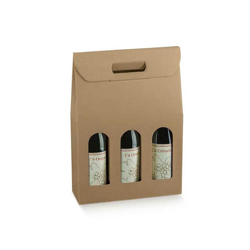 SCATOLA 3 BOTTIGLIE mm270x90x385 AVANA [TONO35870-00.jpg]