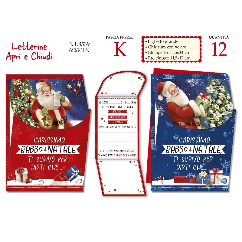 LETTERINA BABBO NATALE CHIUSURA VELCRO [9019117-00.jpg]