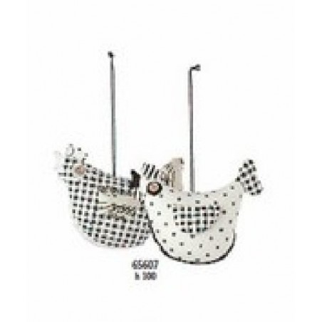 ---GALLINA STOFFA B/N h10cm APP.ass.to [TONO65607-00.jpg]