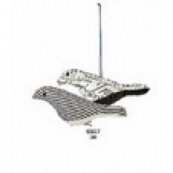 ---UCCELLINO STOFFA B/N h18cm APP.ass.to [TONO65617-00.jpg]