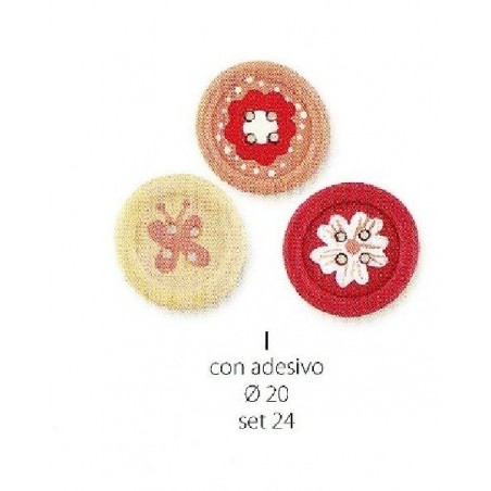 ---24 BOTTONI ROSA ADESIVI 2cm [TONO67680-00.jpg]