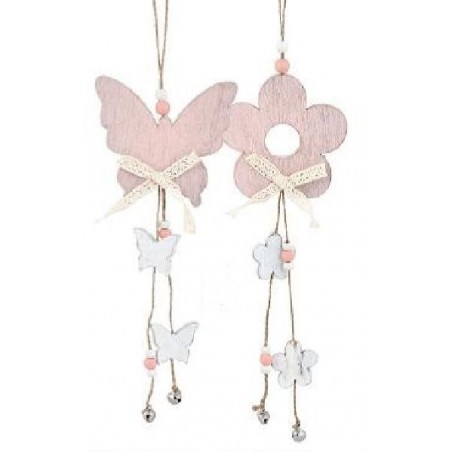 ---FARFALLA E FIORE LEGNO ROSA 40cm [TONO67762-00.jpg]