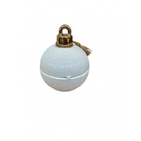 ---CANDELA PORCELLANA BIANCA FINITURE OR diam.10cm IN SCATOLA REGALO [TONO40886-00.jpg]