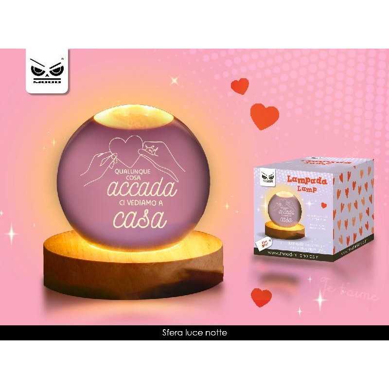LAMPADA IN CRISTALLO CON LUCE LED 6cm PRESA USB CON INTERRUTTORE [9110056-00.jpg]