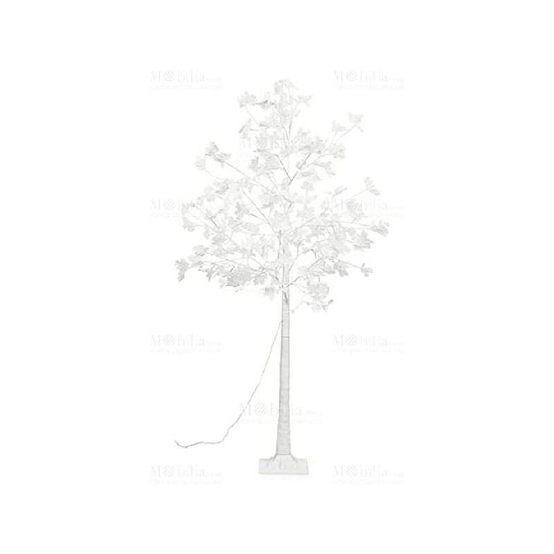ALBERO FOGLIE BIANCO LED h120cm [TONO71359-00.jpg]