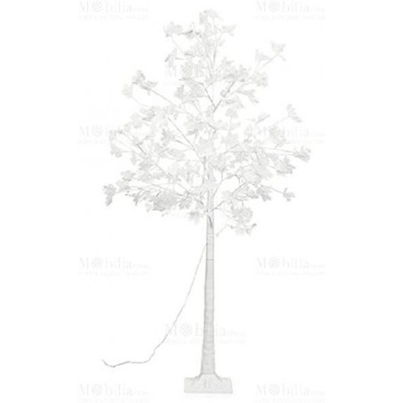 ALBERO FOGLIE BIANCO LED h120cm [TONO71359-00.jpg]