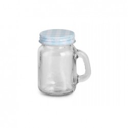 ---BICCHIERE VETRO C/MANICO AZZ. h85 [TONO71830-00.jpg]