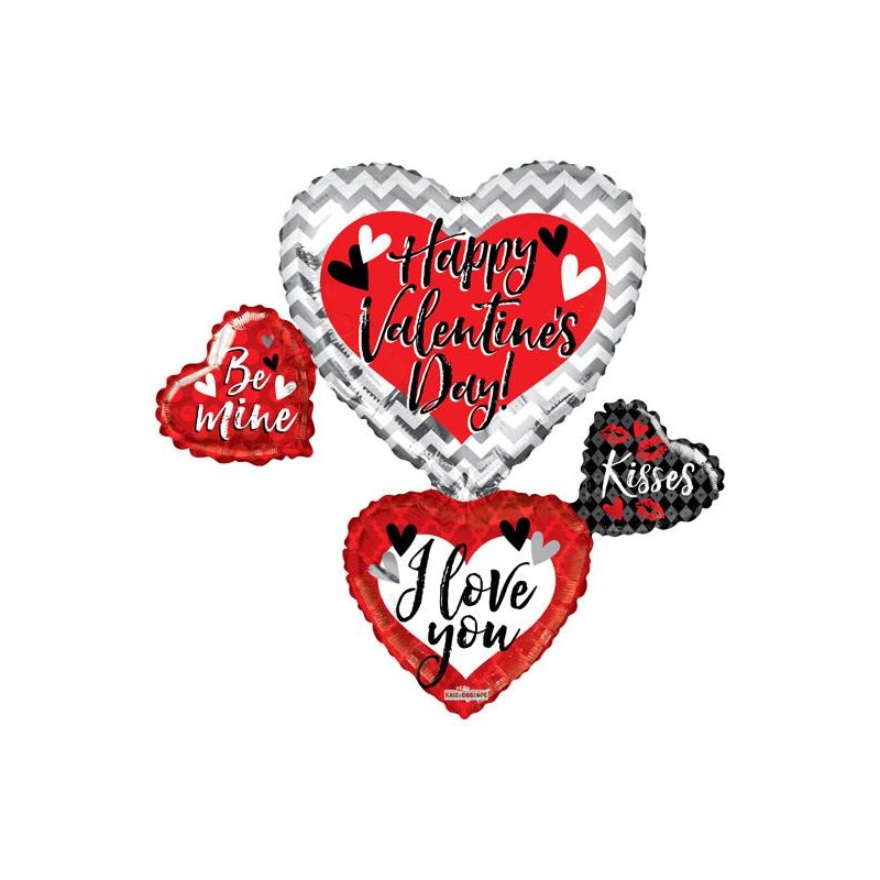 FOIL KIT 4 CUORI 90cm HAPPY VALENTINE [8423083-00.jpg]