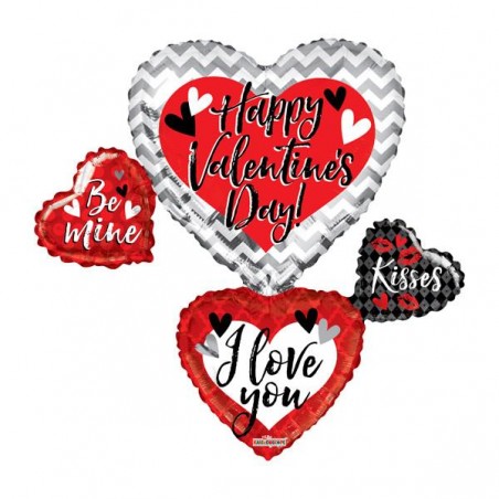 FOIL KIT 4 CUORI 90cm HAPPY VALENTINE [8423083-00.jpg]