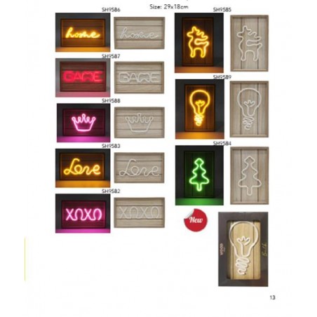 LAMPADA WOOD NEON 6sogg. Ass. ALIMENTAZIONE BATTERIA e USB [0011055-00.jpg]