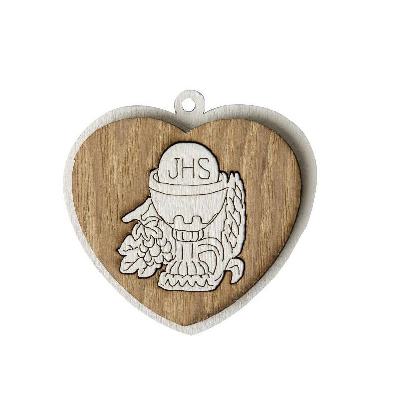 12 APPLICAZ. LEGNO CUORE COMUNIONE 5cm [0144682-00.jpg]