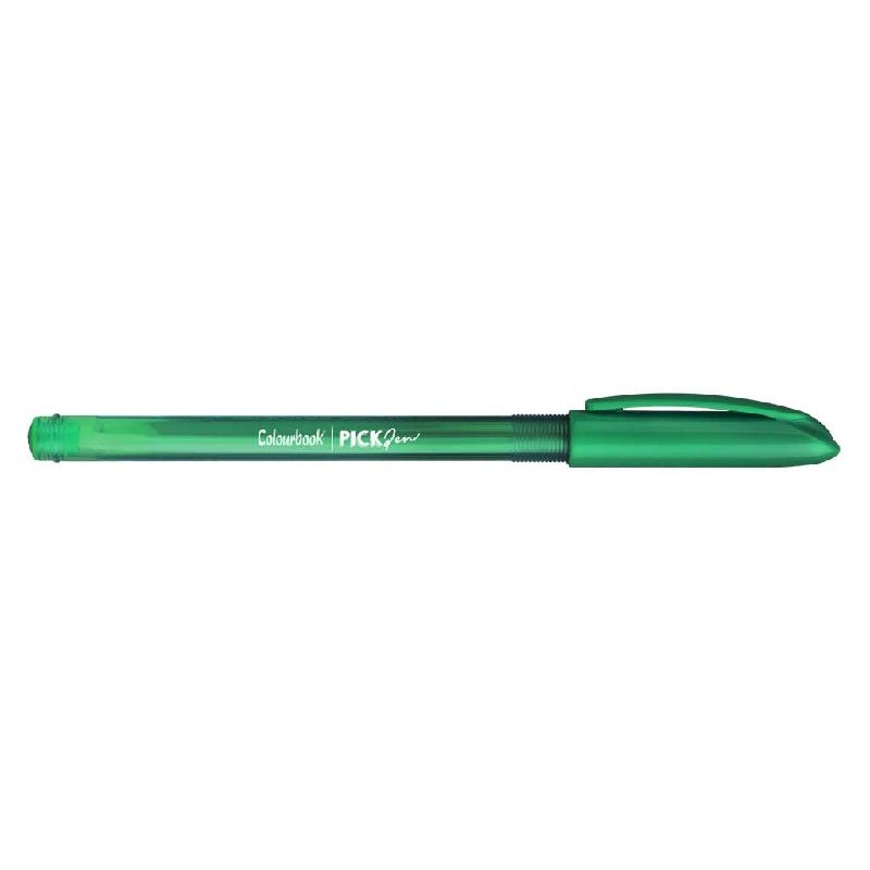 PENNA SFERA PICK PEN VERDE 12pz ColBOOK [COL24974-00.jpg]