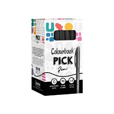 PENNA SFERA PICK PEN NERO 50pz ColBOOK [COL24973-00.jpg]
