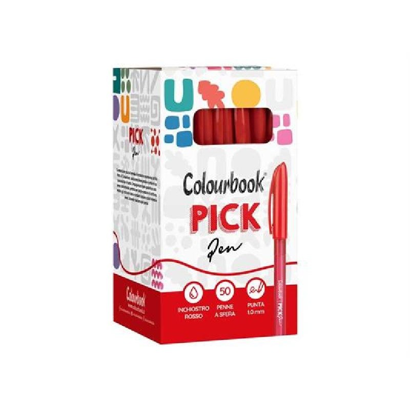 PENNA SFERA PICK PEN ROSSO 50pz ColBOOK [COL24972-00.jpg]