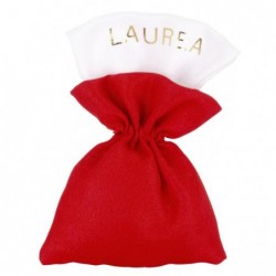 SACCHETTO WHITE BAG LAUREA cm10x15 [0180313-00.jpg]