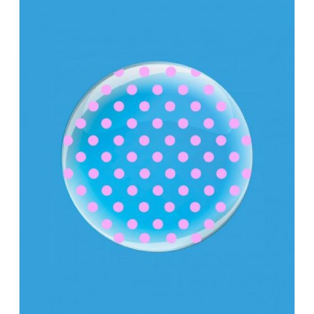 BUBBLE TRASPARENTE A POIS ROSA 60cm [8413234-00.jpg]