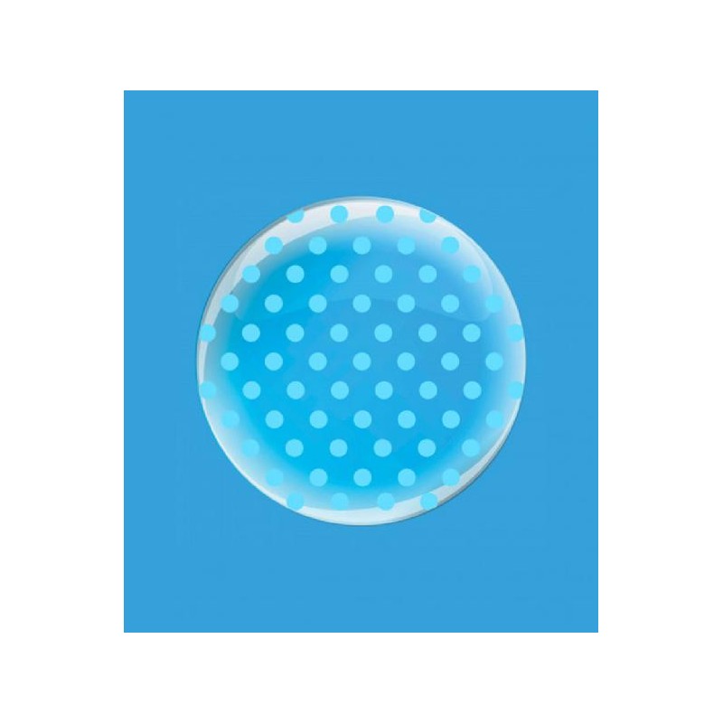 BUBBLE TRASPARENTE A POIS CELESTI 60cm [8413233-00.jpg]