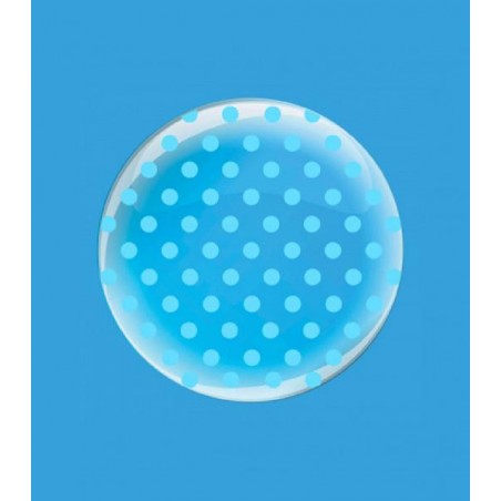 BUBBLE TRASPARENTE A POIS CELESTI 60cm [8413233-00.jpg]