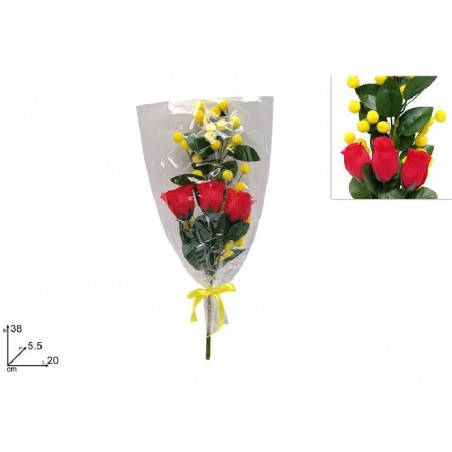 MAZZETTO MIMOSE E ROSE 38cm [2619001-00.jpg]