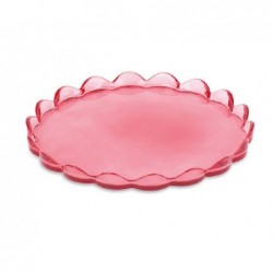 VASSOIO IN VETRO d25cm ROSA [TONO41209-00.jpg]