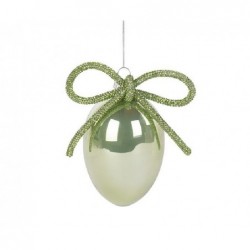 ---UOVO IN VETRO APPENDIBILE 12cm VERDE [TONO41097-00.jpg]