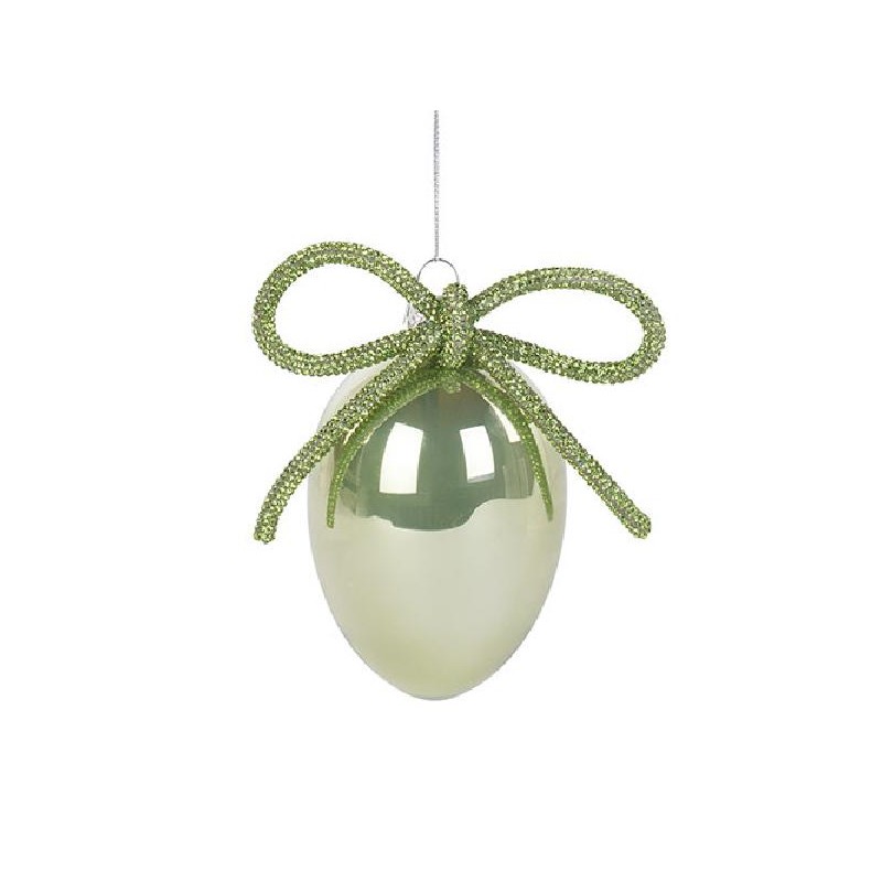 ---UOVO IN VETRO APPENDIBILE 12cm VERDE [TONO41097-00.jpg]