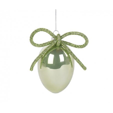 ---UOVO IN VETRO APPENDIBILE 12cm VERDE [TONO41097-00.jpg]