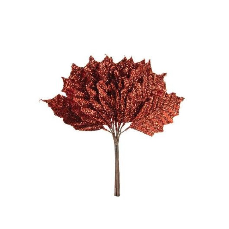 ---FOGLIA AGRIFOGLIO GLITTER ROSSO 72pz [9011704-00.jpg]