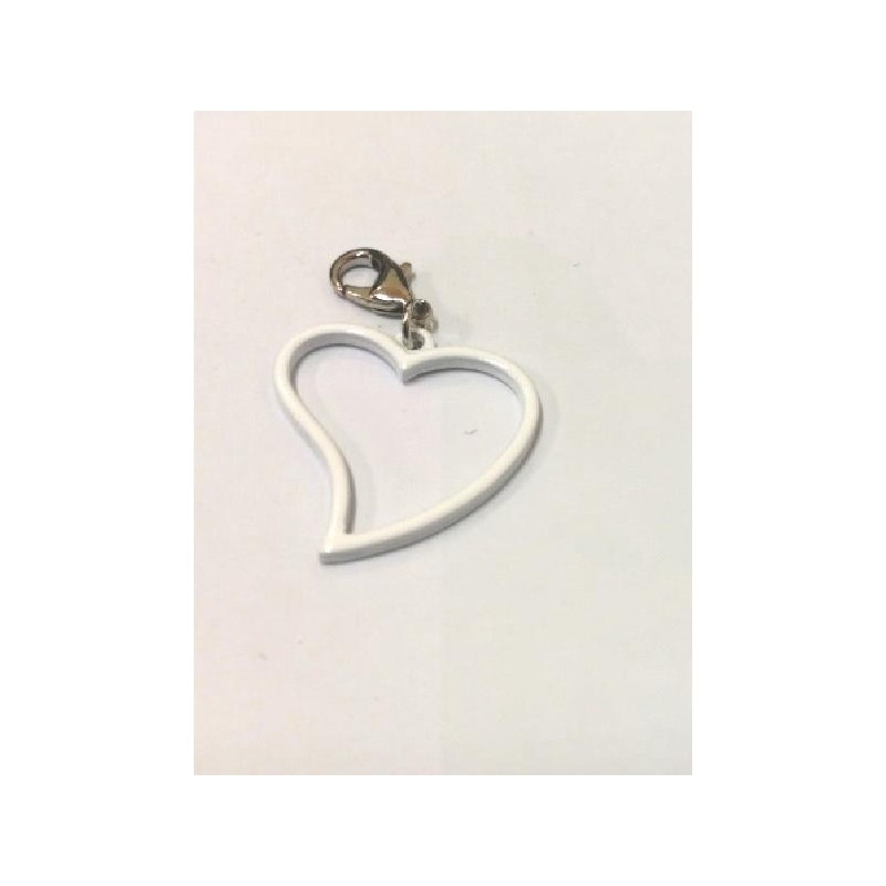 CIONDOLO CUORE BIANCO MOSCHETTONE [0130213-00.jpg]