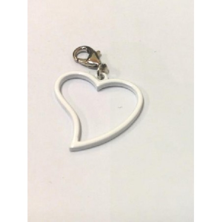 CIONDOLO CUORE BIANCO MOSCHETTONE [0130213-00.jpg]