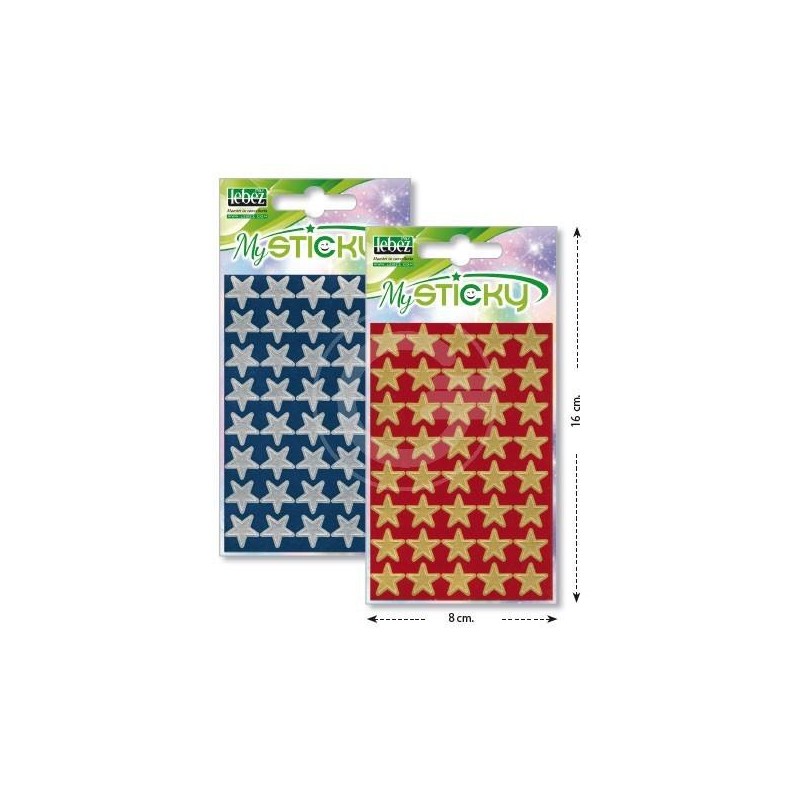 STELLE ADESIVE GRANDI 8x16 80pz ORO/ARG [9012517-00.jpg]