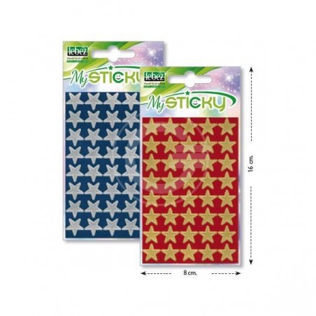 STELLE ADESIVE GRANDI 8x16 80pz ORO/ARG [9012517-00.jpg]