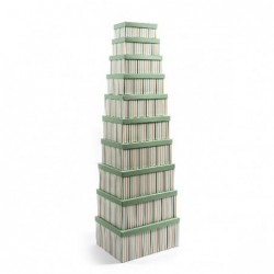 SET 10 SCATOLE RETTANGOLARI VERDI cm37x28h16/35x27h15/33x25h14/31x23h13 [0046679-00.jpg]
