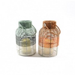 ---LANTERNA IN PLASTICA CON CANDELA LED cm15h24,5 [9044811-00.jpg]