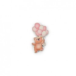 APPLICAZ. ORSETTO BALLOON 4cm ROSA [0133039-00.jpg]